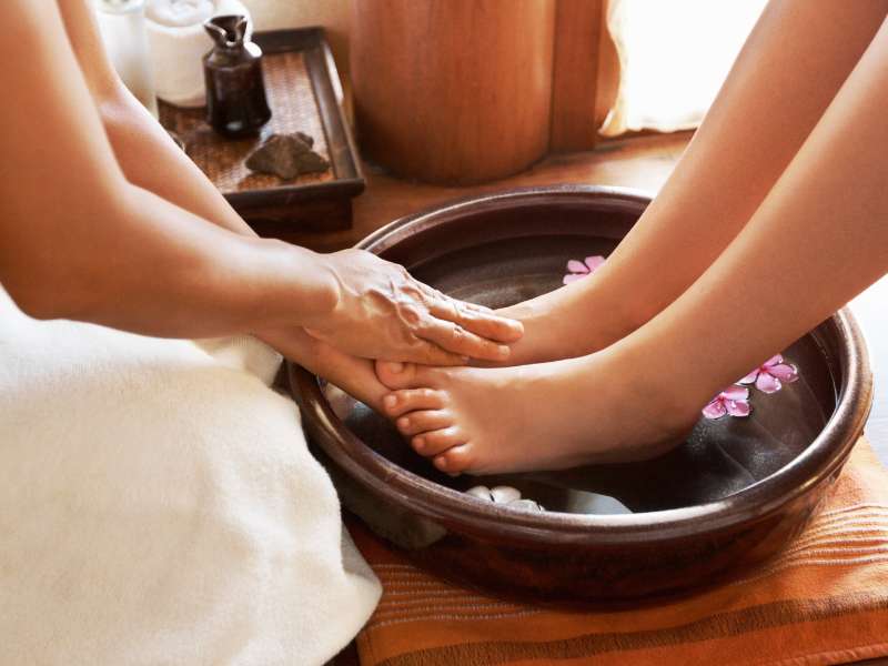 Foot soak and massage